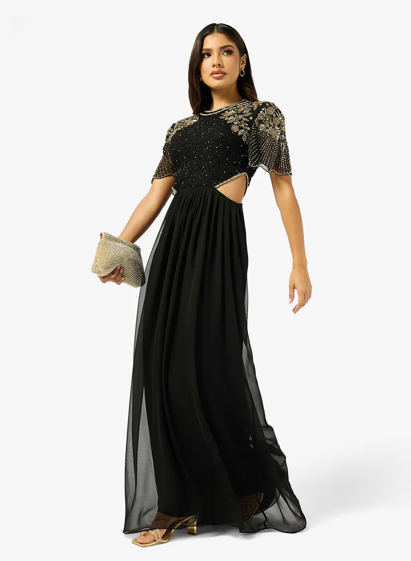 Virgos Lounge  Bruna Cutout Beaded Dress for Women | Best Price UAE